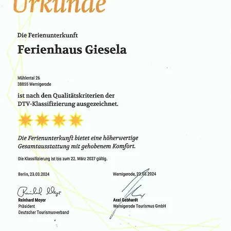 Giesela **** Сasa de vacaciones Wernigerode